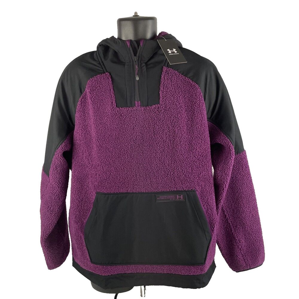 New Under Armour UA Mission Boucle Anorak 1/4 Zip Jacket Sz L 1366094-514 $120